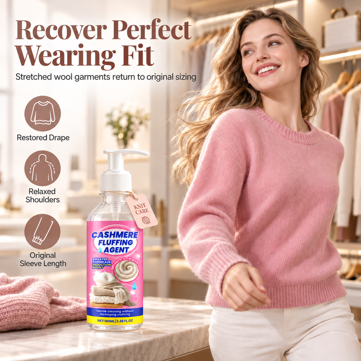 🧶 Wool & Cashmere Sweater Softening and Reshaping Care⏳