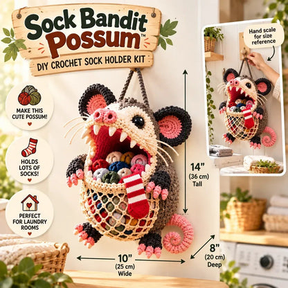 🔥Limited time 49% OFF🧦 DIY Crochet Animal Sock Holder Kit  🦈🐊