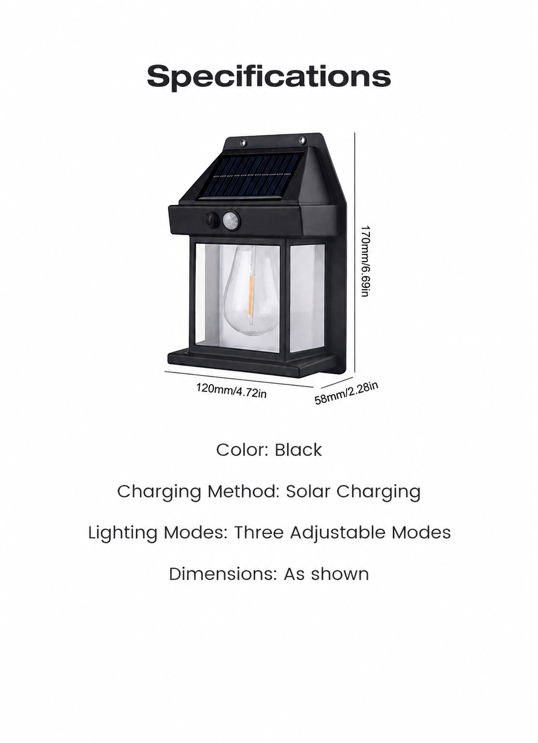 💡SOLAR WALL LIGHT - Motion Sensor & Weatherproof