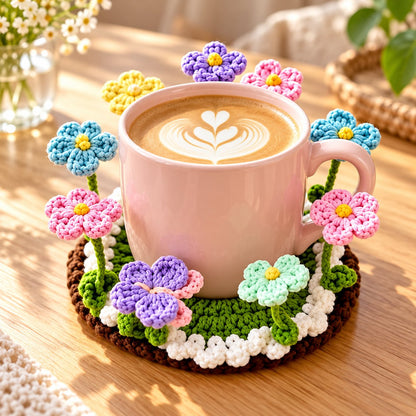 Handmade Crochet Floral Coaster | Everlasting Table Art 🌸