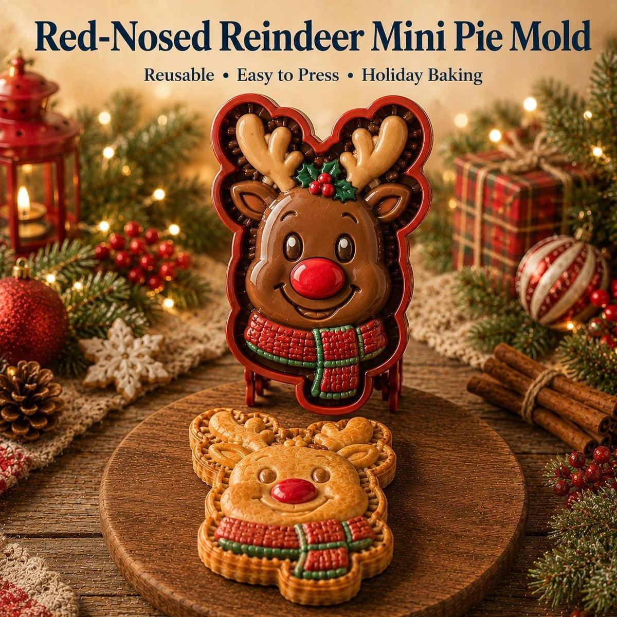 🎄Only $9.99 Last Day Promotion!🍪Christmas Baking Moulds – 9 Festive Designs 🎄