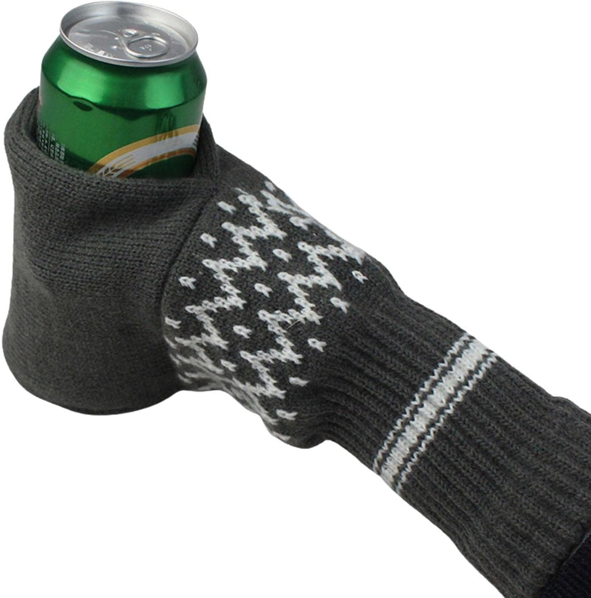 50% OFF 💥Beer Mitten Gloves, Knit Stitched Drink Mitt Holder for White Elephant Gag Gift Tailgating Idea