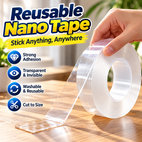 🏠 Nano Double-Sided Tape – Mount & Secure Without Drilling! ✨🍀
