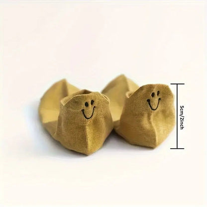 Non-Slip Smiley Tab Socks
