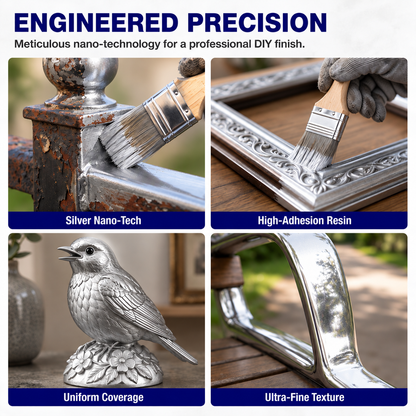 Water Based Metallic Silver Outdoor Anti Rust for Metal Renovation⏳
