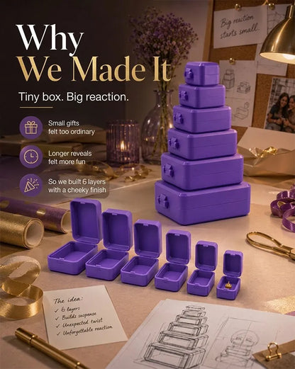 🎁 6-Layer Nesting Prank Gift Box | Pick Your Surprise: Middle Finger, Spider or Number 67