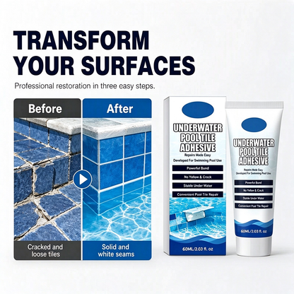 🥳SUPER OFFERTA 2026🥳💞OLTRE 50.000 VENDUTI!💧🔧Adesivo subacqueo ad alta resistenza per piastrelle piscina. Incolla istantaneamente sott’acqua, non devi svuotare la piscina e non serve un tecnico.
