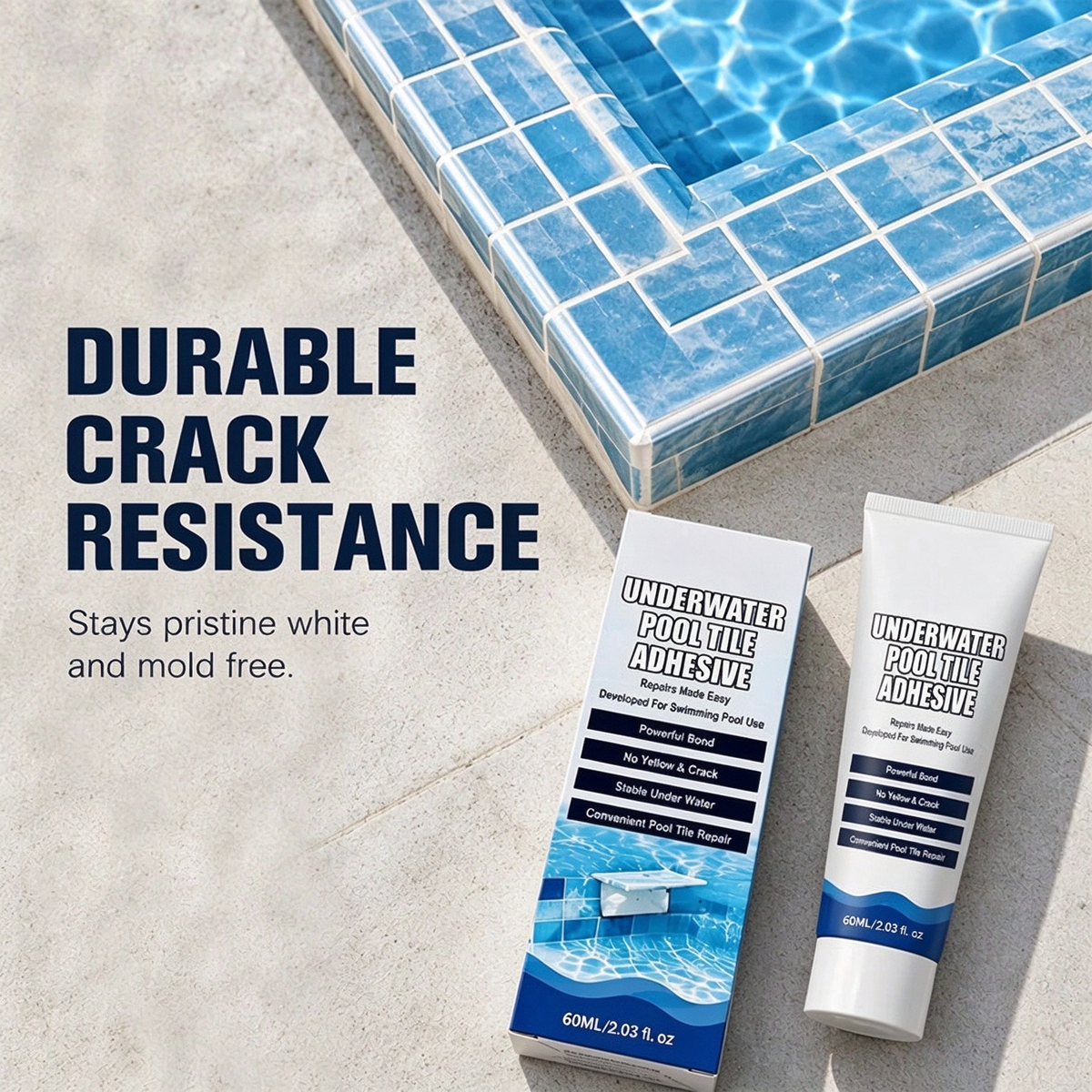 🥳SUPER OFFERTA 2026🥳💞OLTRE 50.000 VENDUTI!💧🔧Adesivo subacqueo ad alta resistenza per piastrelle piscina. Incolla istantaneamente sott’acqua, non devi svuotare la piscina e non serve un tecnico.