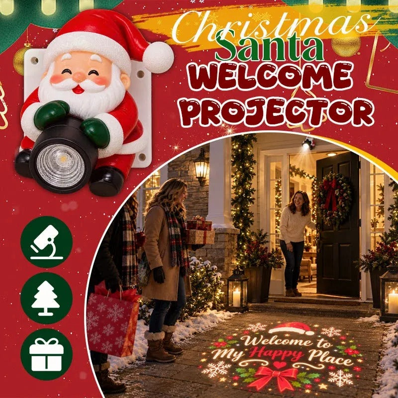 🎅✨ Santa Christmas Welcome Projector