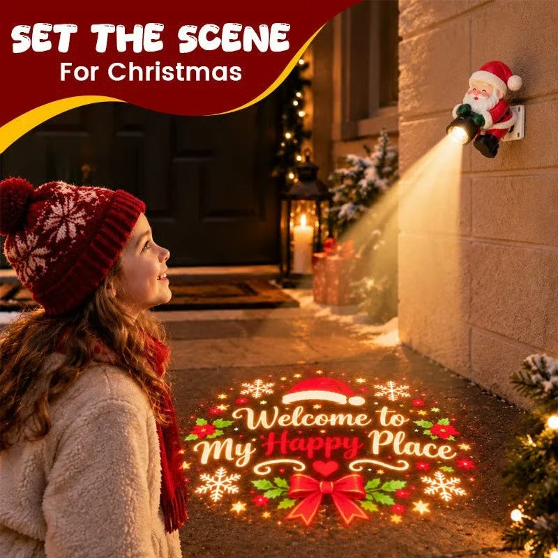 🎅✨ Santa Christmas Welcome Projector