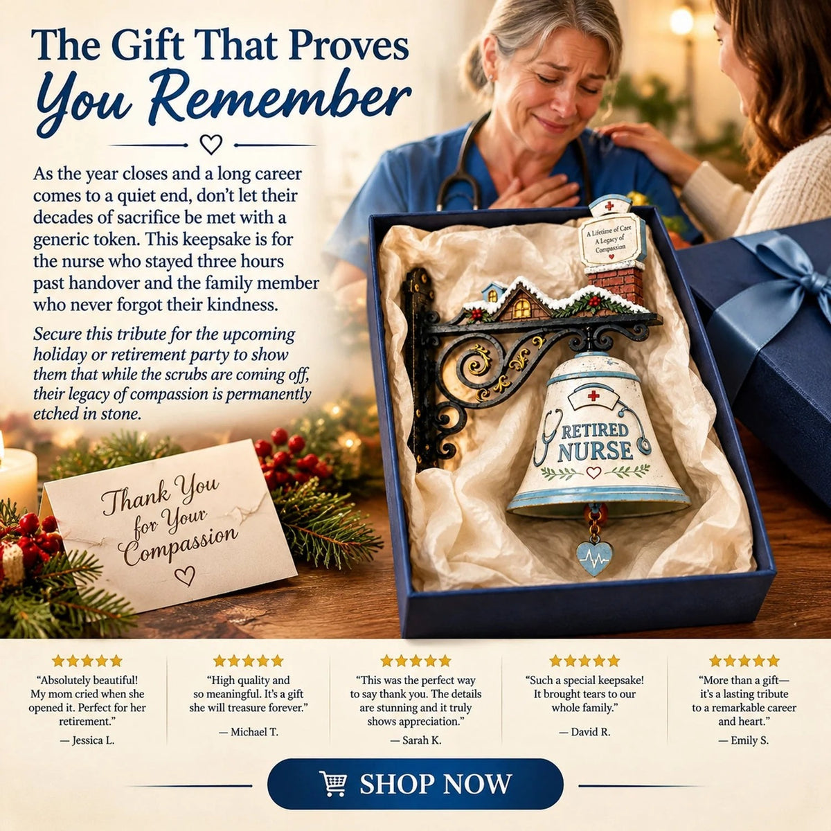 🎁 50% OFF ❤️ Retired Nurse Door Hanger™ – A Heartfelt Retirement Gift 🩺