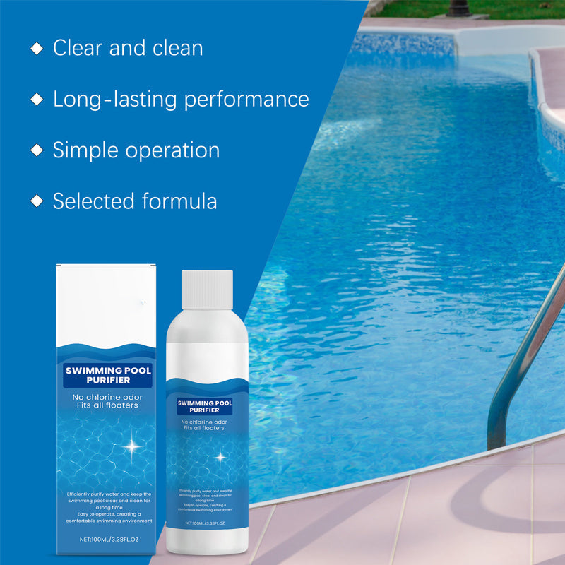 💧 Purifying liquid for pools – crystal-clear water, effortlessly! ✨ Say goodbye to green water and harsh chemicals – enjoy healthy, natural swimming every time. 🏊‍♂️💙
