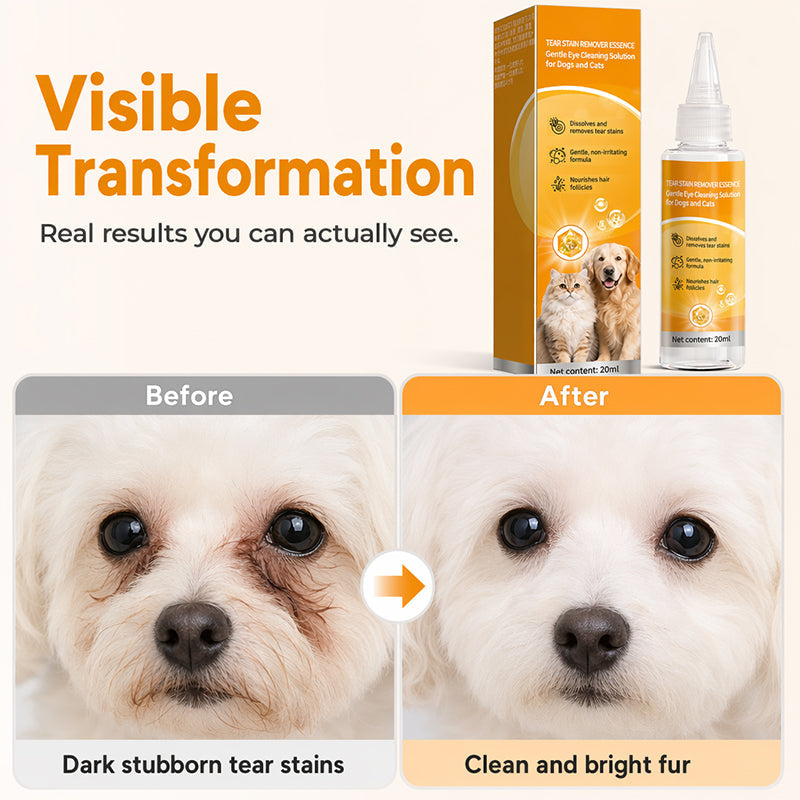 Illustrative tear stain appearance comparison