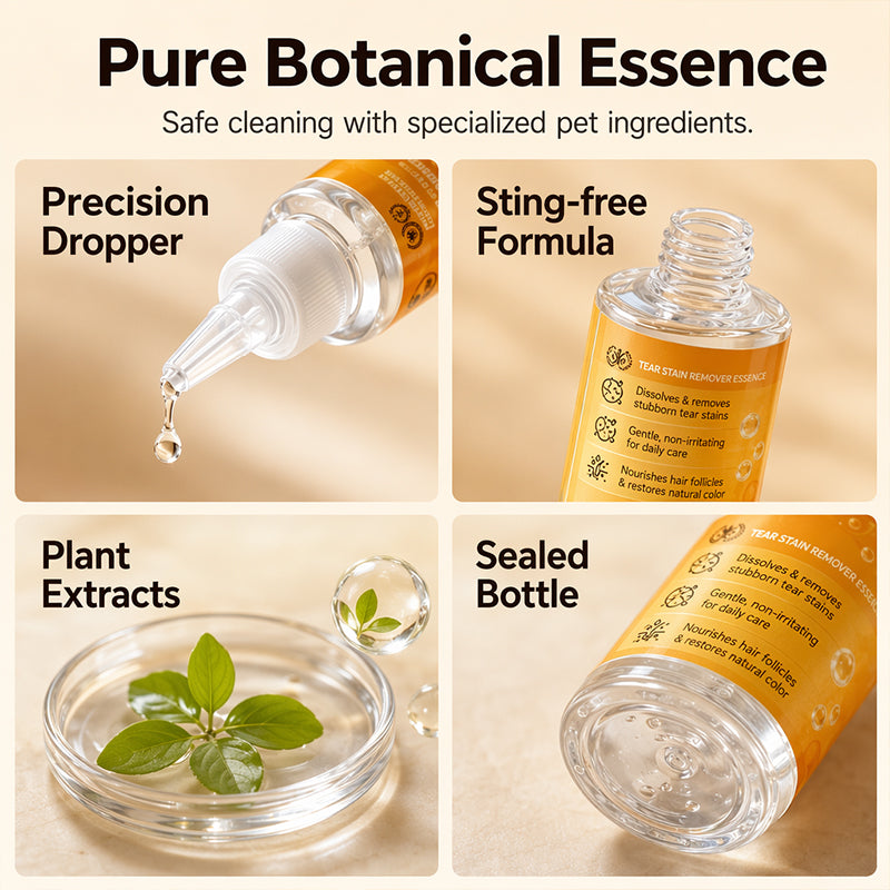 Pet eye-care product applicator and details