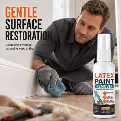 🏠 NU 50% KORTING! Multi-Oppervlak Latex Verfverwijderaar Spray – Snelwerkende Verfstripper, Lost Gedroogde Latexvlekken Op In Minuten, Verfverwijderaar met Schraper voor Renovatie & Reparatie