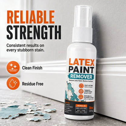 🏠 NU 50% KORTING! Multi-Oppervlak Latex Verfverwijderaar Spray – Snelwerkende Verfstripper, Lost Gedroogde Latexvlekken Op In Minuten, Verfverwijderaar met Schraper voor Renovatie & Reparatie