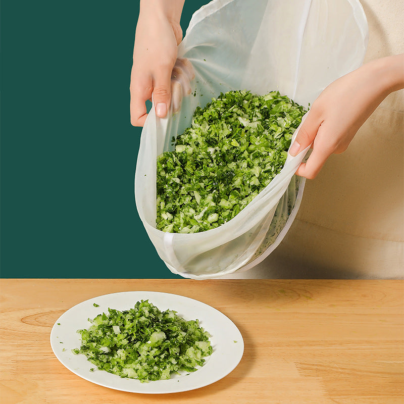 🥬Large 180-Mesh Vegetable & Soy Milk Straining Bag – Easy Squeeze & Reusable🍀