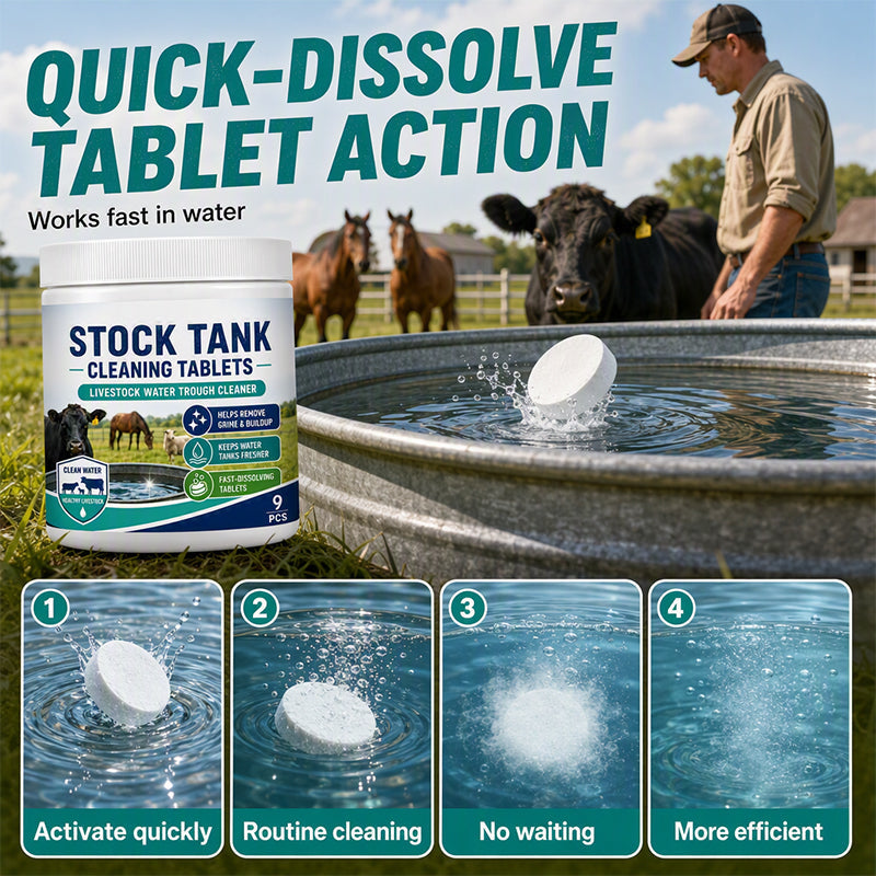 Fast-Dissolving Livestock Water Tank Cleaning Tablets🍀