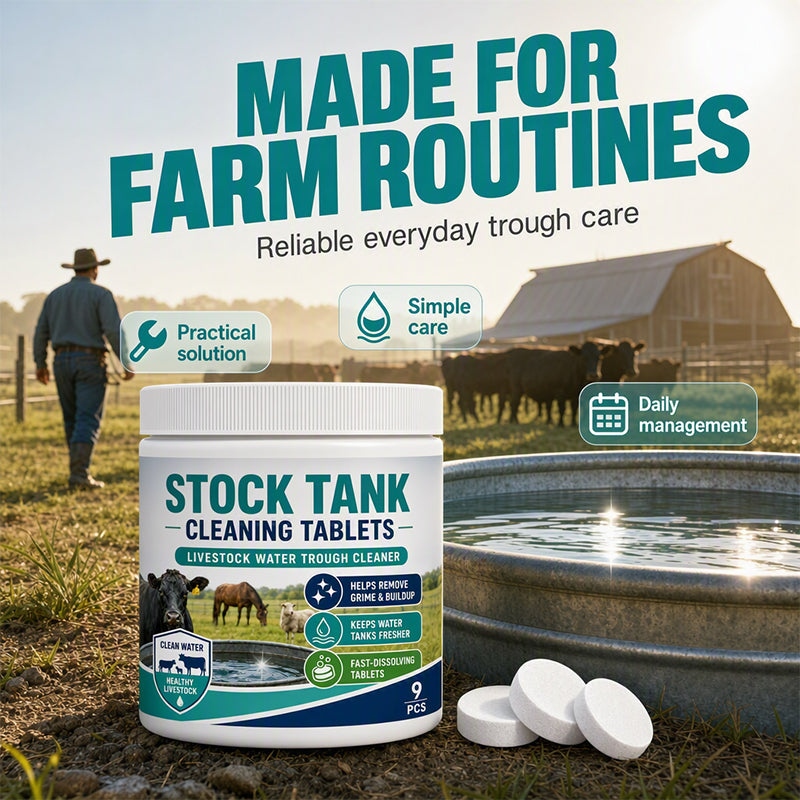 Fast-Dissolving Livestock Water Tank Cleaning Tablets🍀