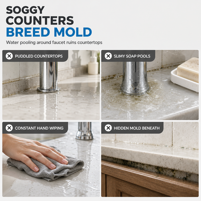 🎁2026 New Arrivals 50% OFF💥Silicone Faucet Splash Guard Mat — Drain Fast, Cuttable🧽