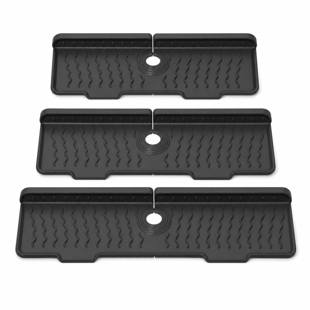 🎁2026 New Arrivals 50% OFF💥Silicone Faucet Splash Guard Mat — Drain Fast, Cuttable🧽