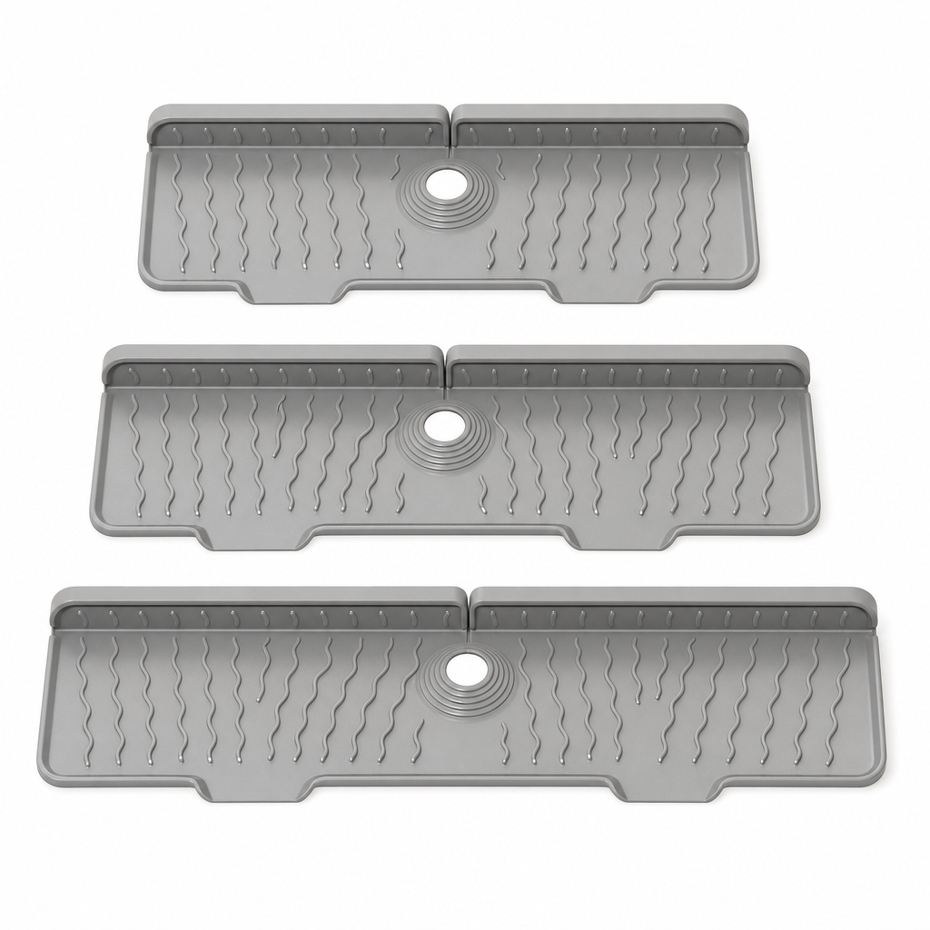🎁2026 New Arrivals 50% OFF💥Silicone Faucet Splash Guard Mat — Drain Fast, Cuttable🧽
