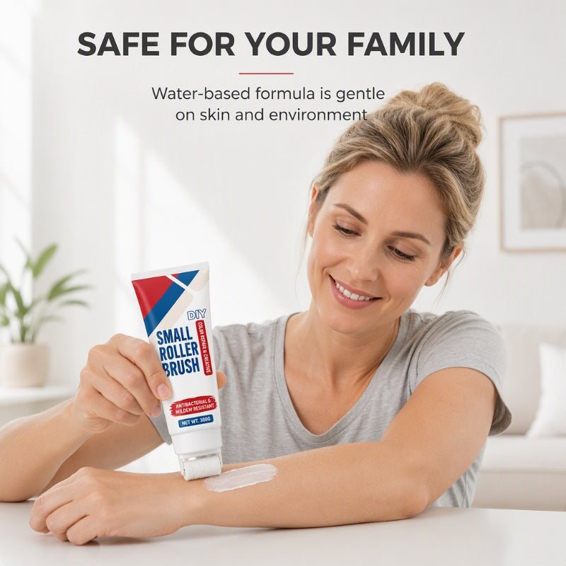 ⏰Limited-Time Buy1Get1Free ✨ Waterproof Wall Repair Paste (Includes Mini Roller Brush) 🧱 Easily Repair Wall Cracks, Mold, and Paint Damage