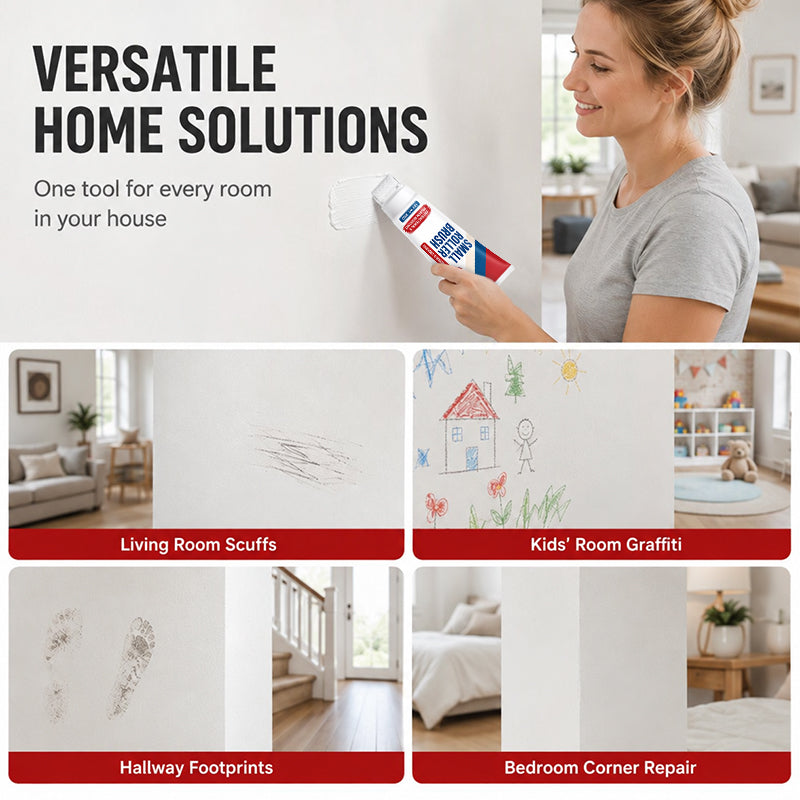 ⏰Limited-Time Buy1Get1Free ✨ Waterproof Wall Repair Paste (Includes Mini Roller Brush) 🧱 Easily Repair Wall Cracks, Mold, and Paint Damage