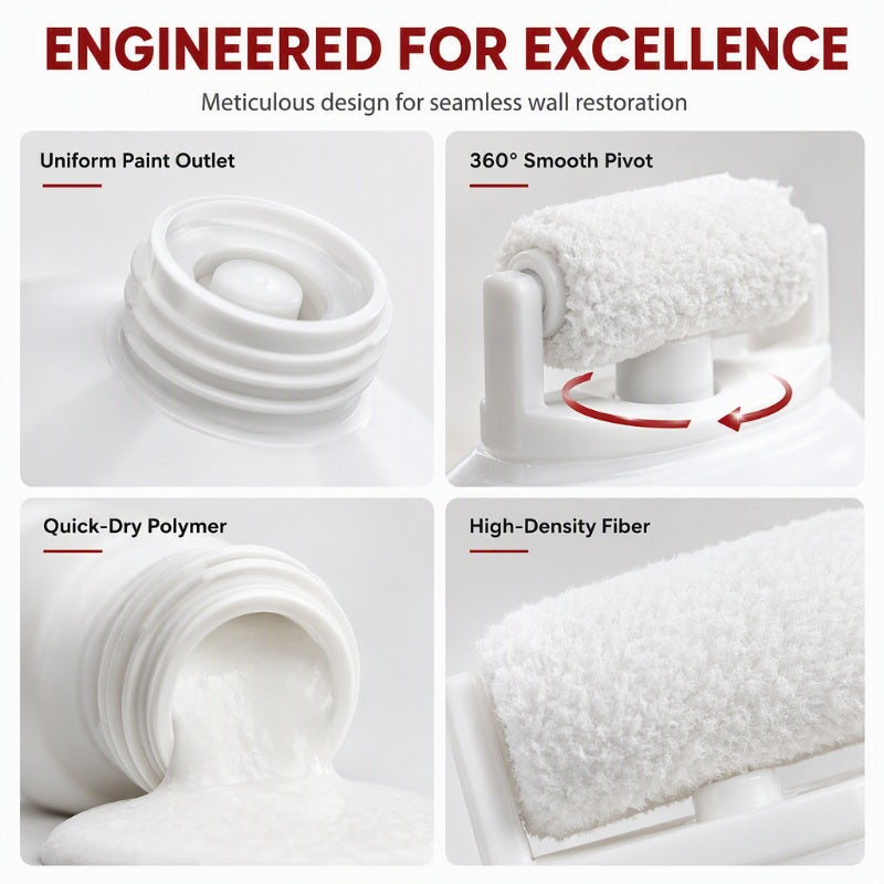 ⏰Limited-Time Buy1Get1Free ✨ Waterproof Wall Repair Paste (Includes Mini Roller Brush) 🧱 Easily Repair Wall Cracks, Mold, and Paint Damage