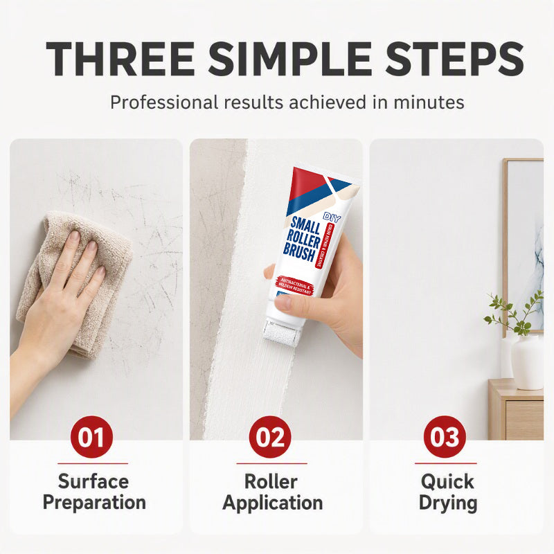 ⏰Limited-Time Buy1Get1Free ✨ Waterproof Wall Repair Paste (Includes Mini Roller Brush) 🧱 Easily Repair Wall Cracks, Mold, and Paint Damage