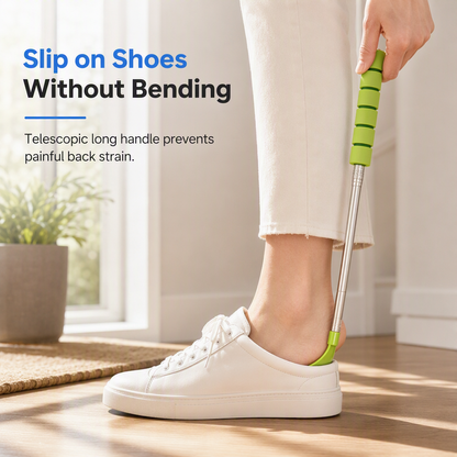 👞 Telescopic Long Handle Shoe Horn Extendable Stainless Steel Shoe Helper ✨