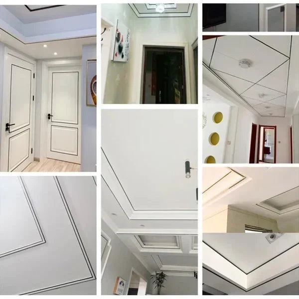 Decorative edging on home interior wall and ceiling borders