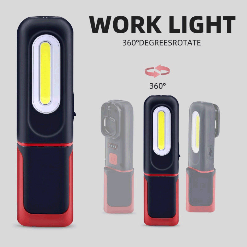 Rechargeable COB LED Work Light – Magnetic Base & 360° Rotation