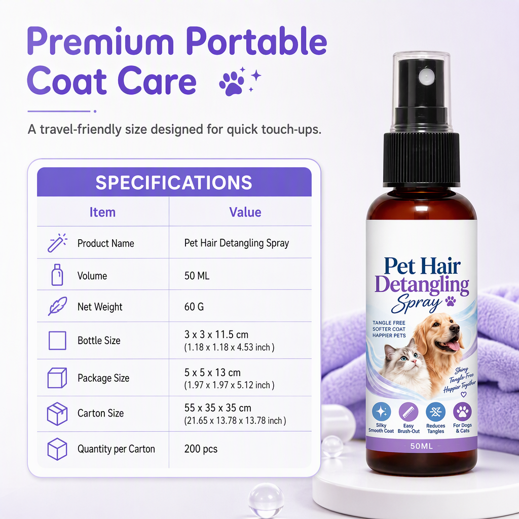 Pet Detangling and Smoothing Spray