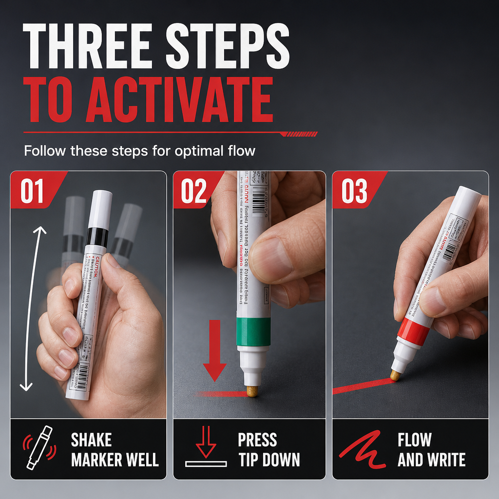 Fast Dry Waterproof Paint Pen for Tires