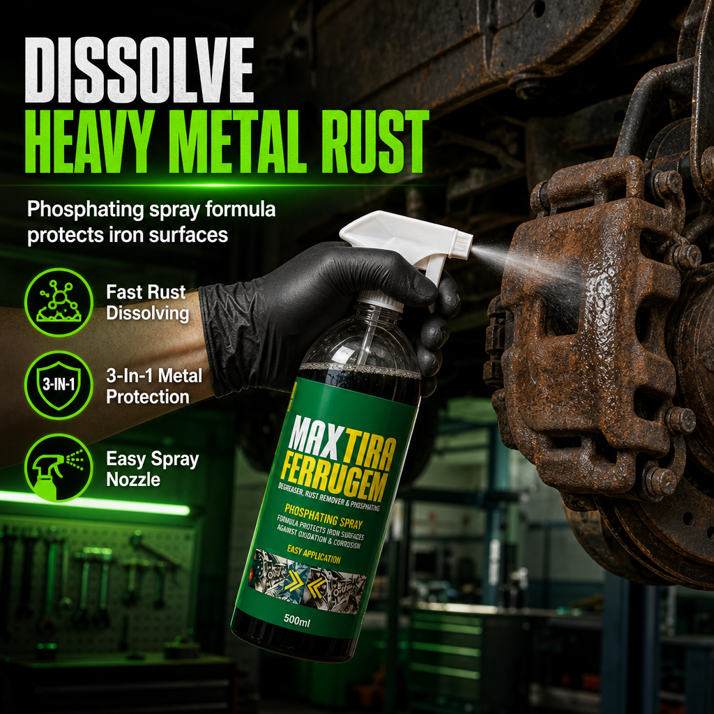 🔧 LIMITED-TIME 50% OFF! 💨 3 in 1 Rust Remover & Phosphating Agent – Degrease, Remove Rust, Anti-Rust  ⏳