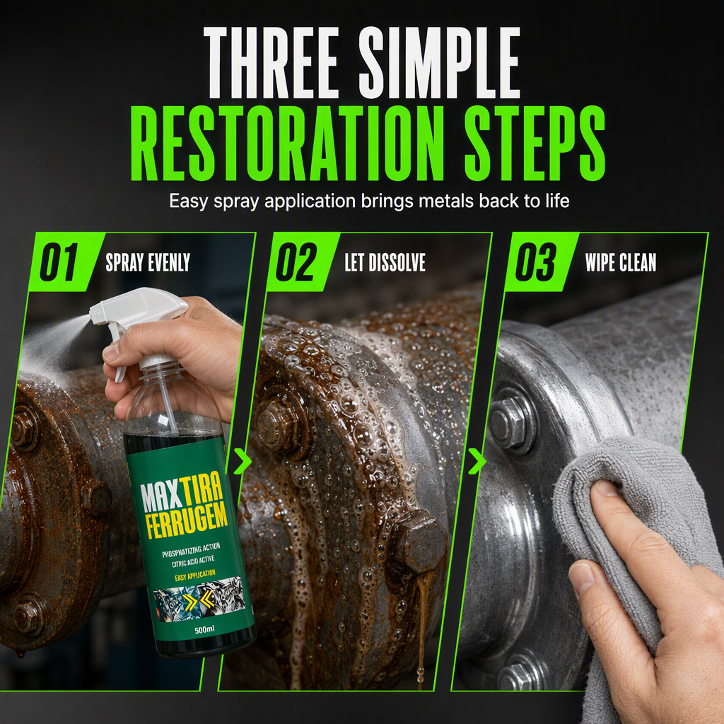 🔧 LIMITED-TIME 50% OFF! 💨 3 in 1 Rust Remover & Phosphating Agent – Degrease, Remove Rust, Anti-Rust  ⏳