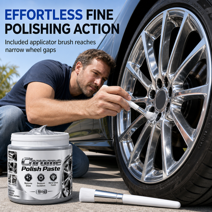 Restore Mirror Shine Instantly! Scratch-Free Chrome Polish Paste