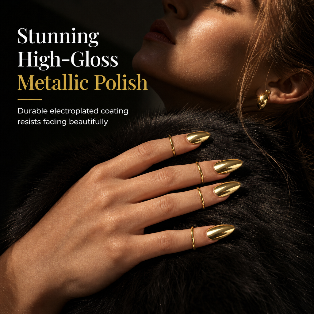 💍Metal Fingertip Nail Ring ✨Fashion Nail Jewelry Accessory