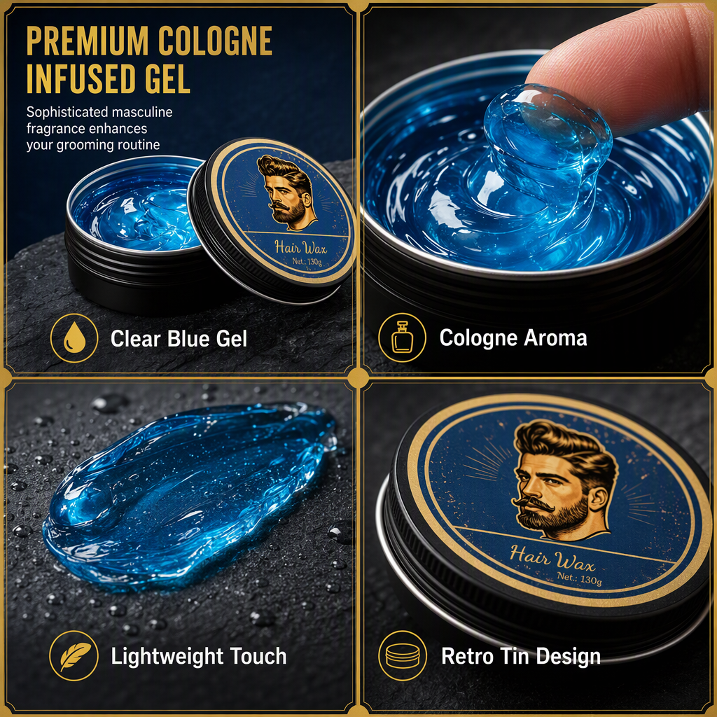 Cologne Scented Men's Hair Pomade 130g Long Lasting Hold and Volumizing Styling Wax