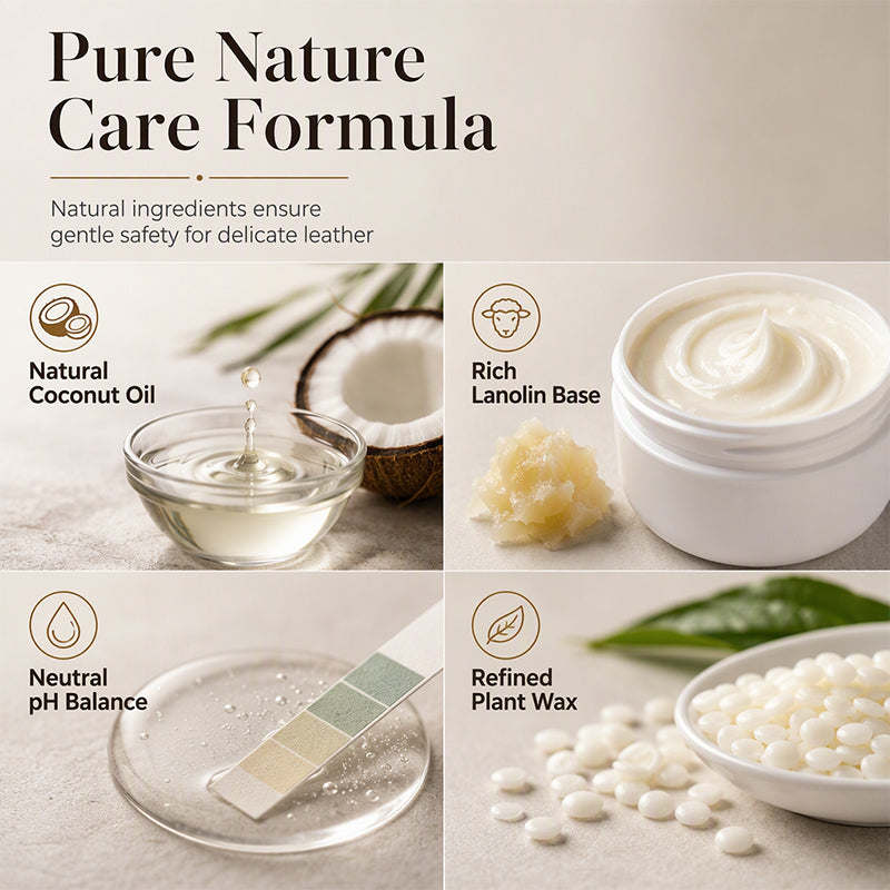 👜 LIMITED-TIME 50% OFF! ✨ Professional Leather Cleaner & Nourishing Care Cream Set – 2-Step Spa Treatment, For Bags Shoes & Car Seats 🧴