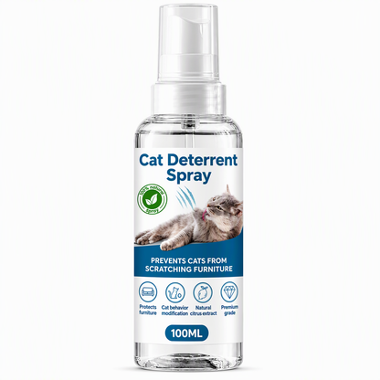 🐱 LIMITED-TIME 50% OFF! ✨ Citrus Cat Scratch Deterrent Spray – 100ml, Stop Cats Scratching Furniture 🧴