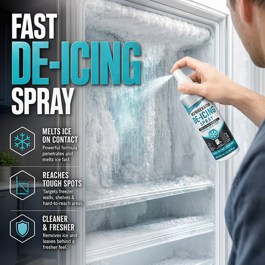 🧊 Freezer Defrosting Spray – Helps Loosen Ice & Frost Buildup❄️