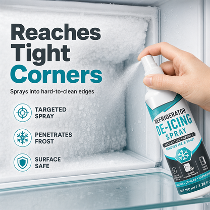🧊 Freezer Defrosting Spray – Helps Loosen Ice & Frost Buildup❄️