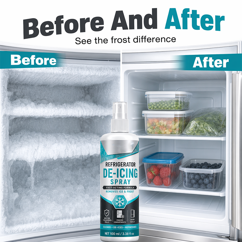 🧊 Freezer Defrosting Spray – Helps Loosen Ice & Frost Buildup❄️