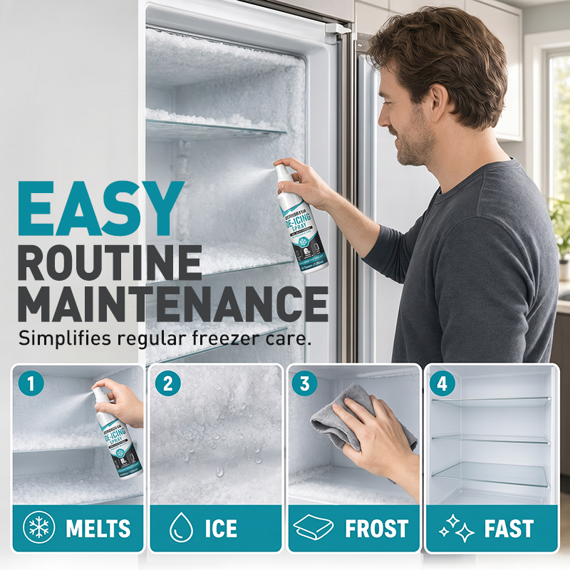 🧊 Freezer Defrosting Spray – Helps Loosen Ice & Frost Buildup❄️