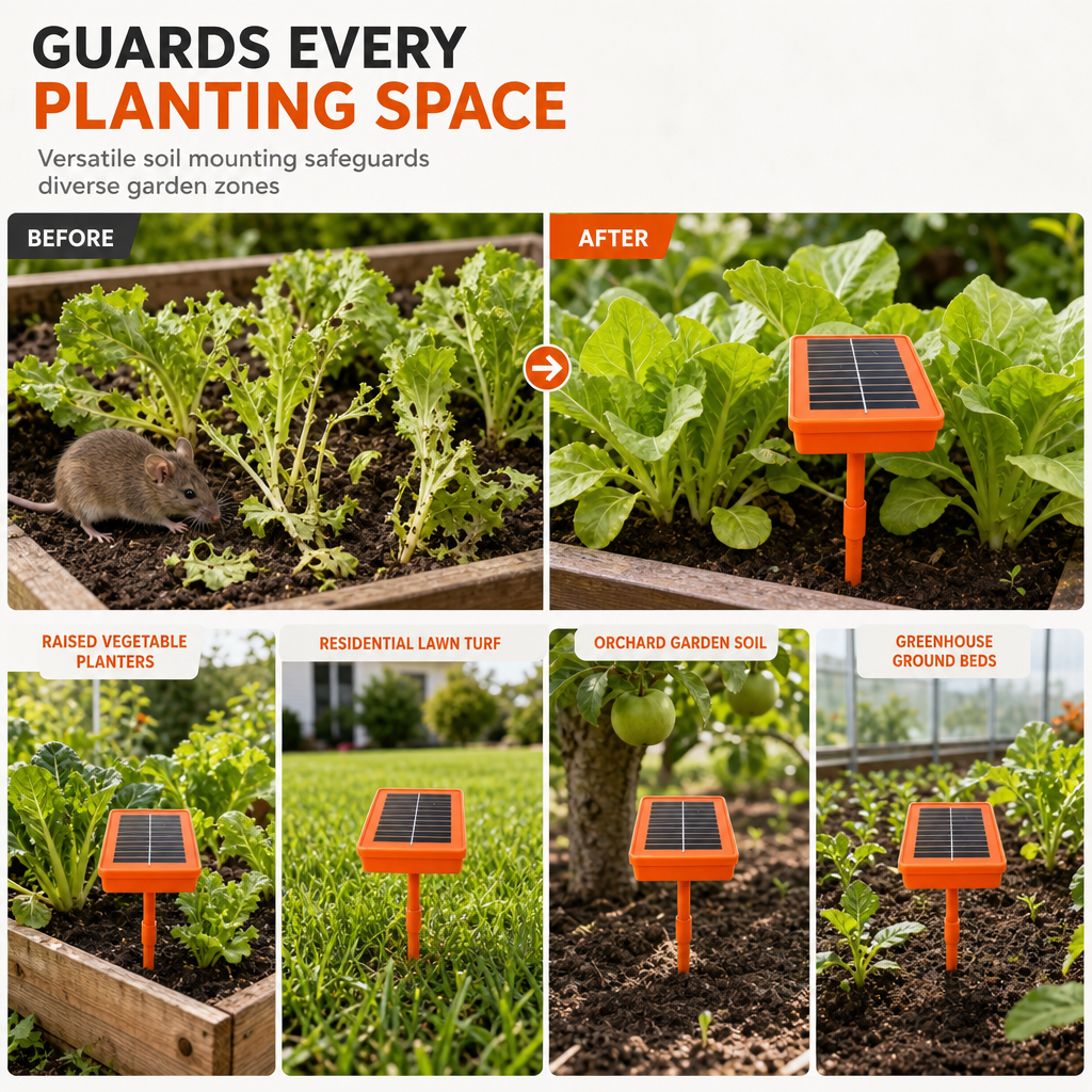 ☀️ Solar-Powered Garden Rodent Deterrent – Cat Sound Device❄️