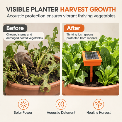 ☀️ Solar-Powered Garden Rodent Deterrent – Cat Sound Device❄️