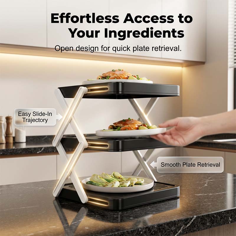 🍽️ 50% OFF NOW! 📦 4-Tier Bowl Storage Rack – Foldable, Stable & Maximizes Your Kitchen Space