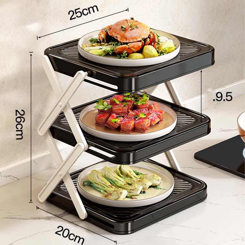 🍽️ 50% OFF NOW! 📦 4-Tier Bowl Storage Rack – Foldable, Stable & Maximizes Your Kitchen Space